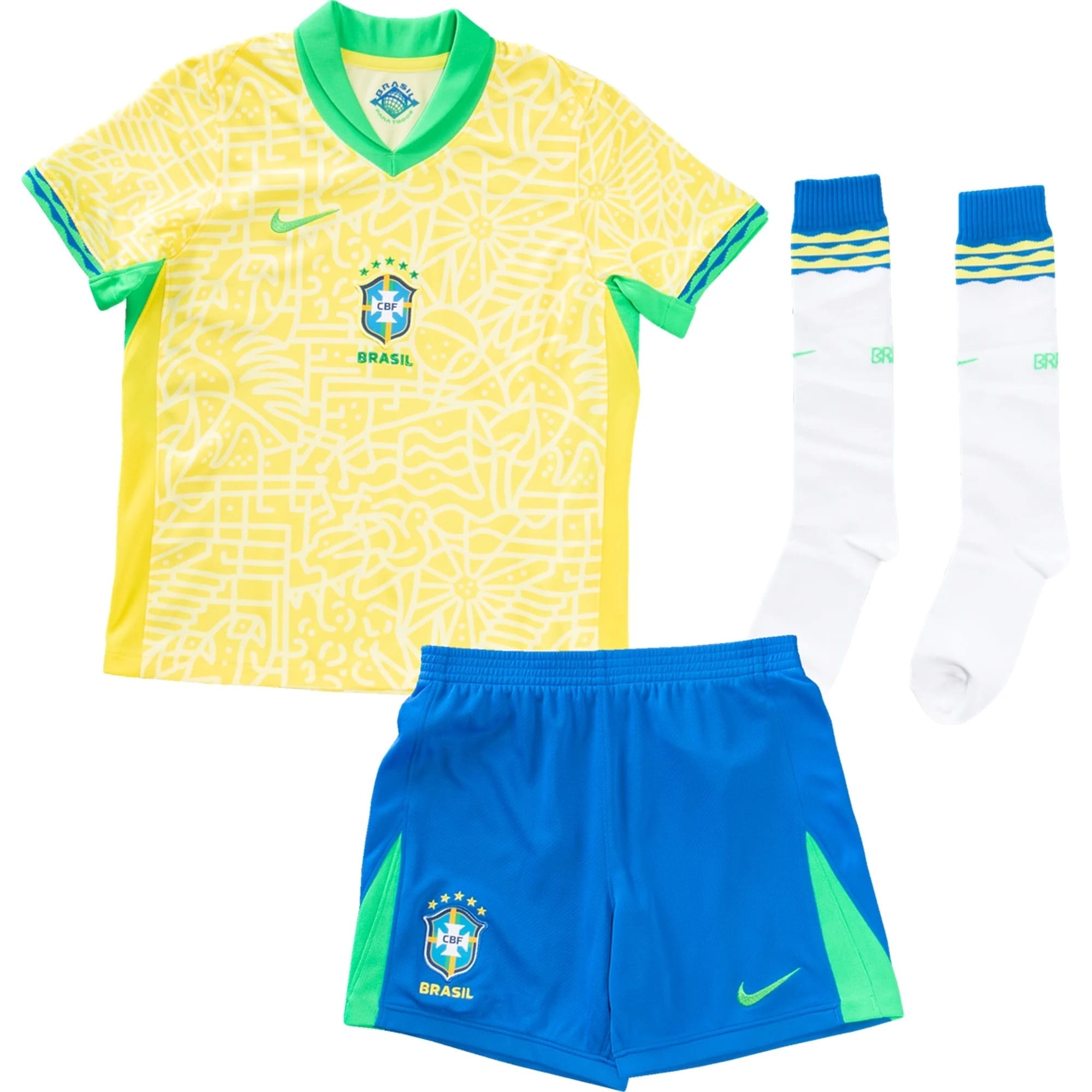 Brazil Home kit kids 2024/2025