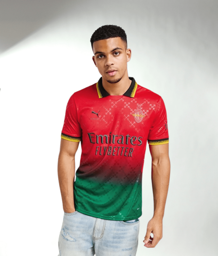 AC MILAN "OFF" FASHION COLLAB RED 2024/25 SPECIAL EDITION SHIRT