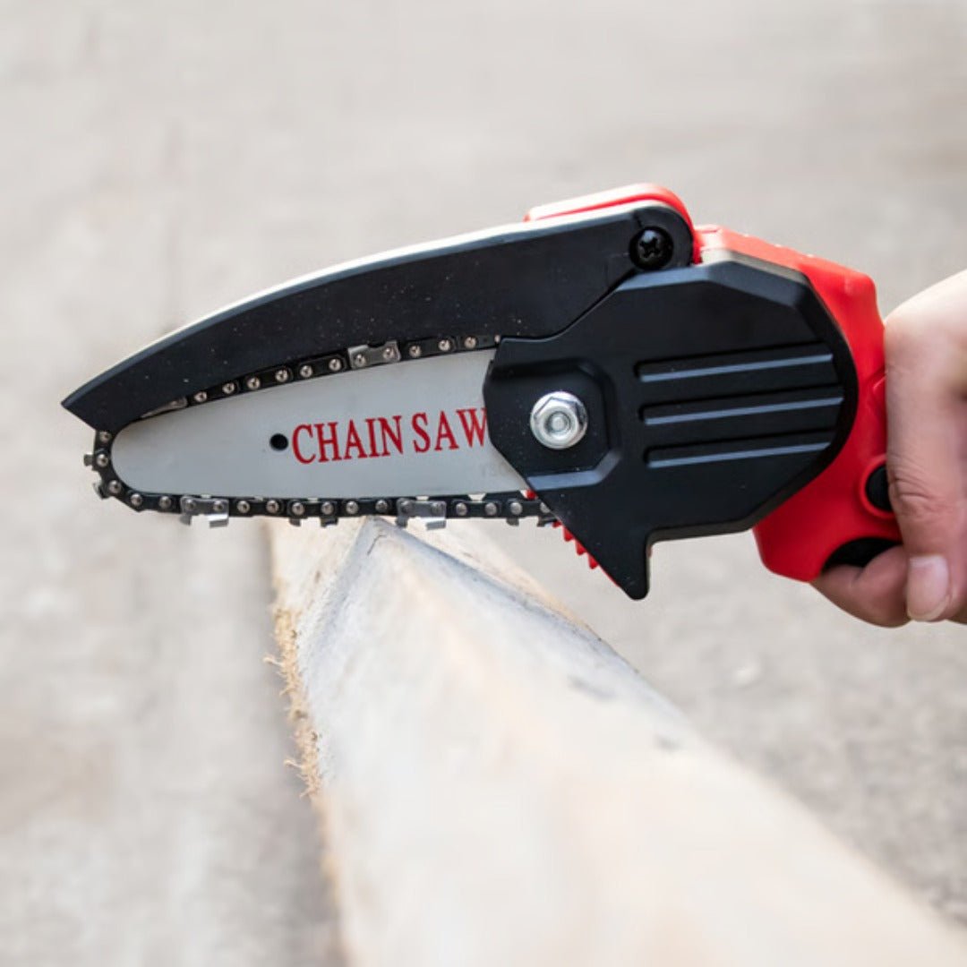 Cordless Mini Chainsaw 4.3" – Lightweight Rechargeable Electric Pruner
