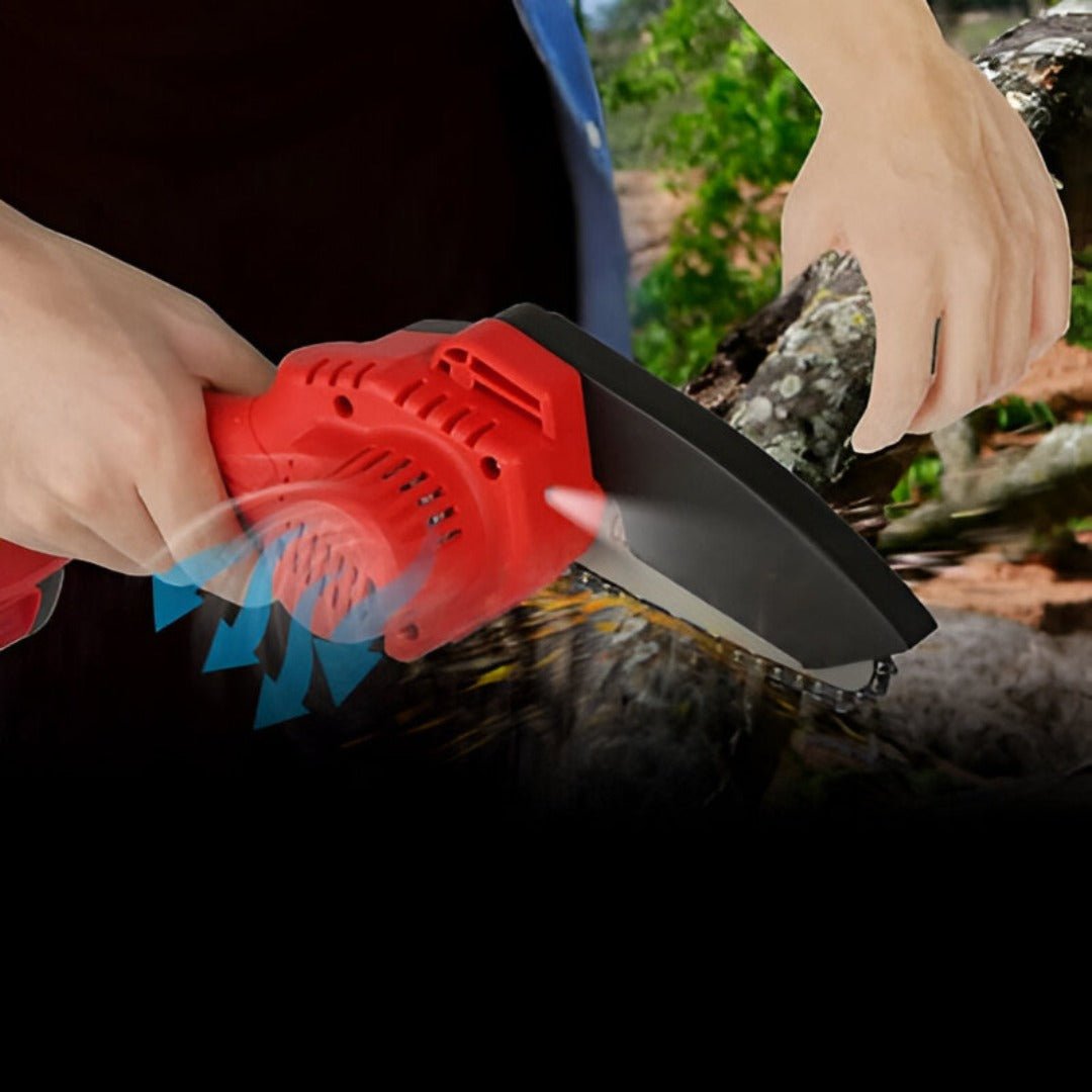 Cordless Mini Chainsaw 4.3" – Lightweight Rechargeable Electric Pruner
