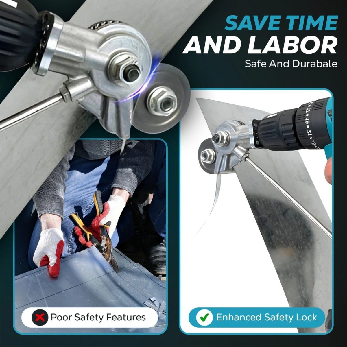 Electric Drill Metal Cutter Attachment