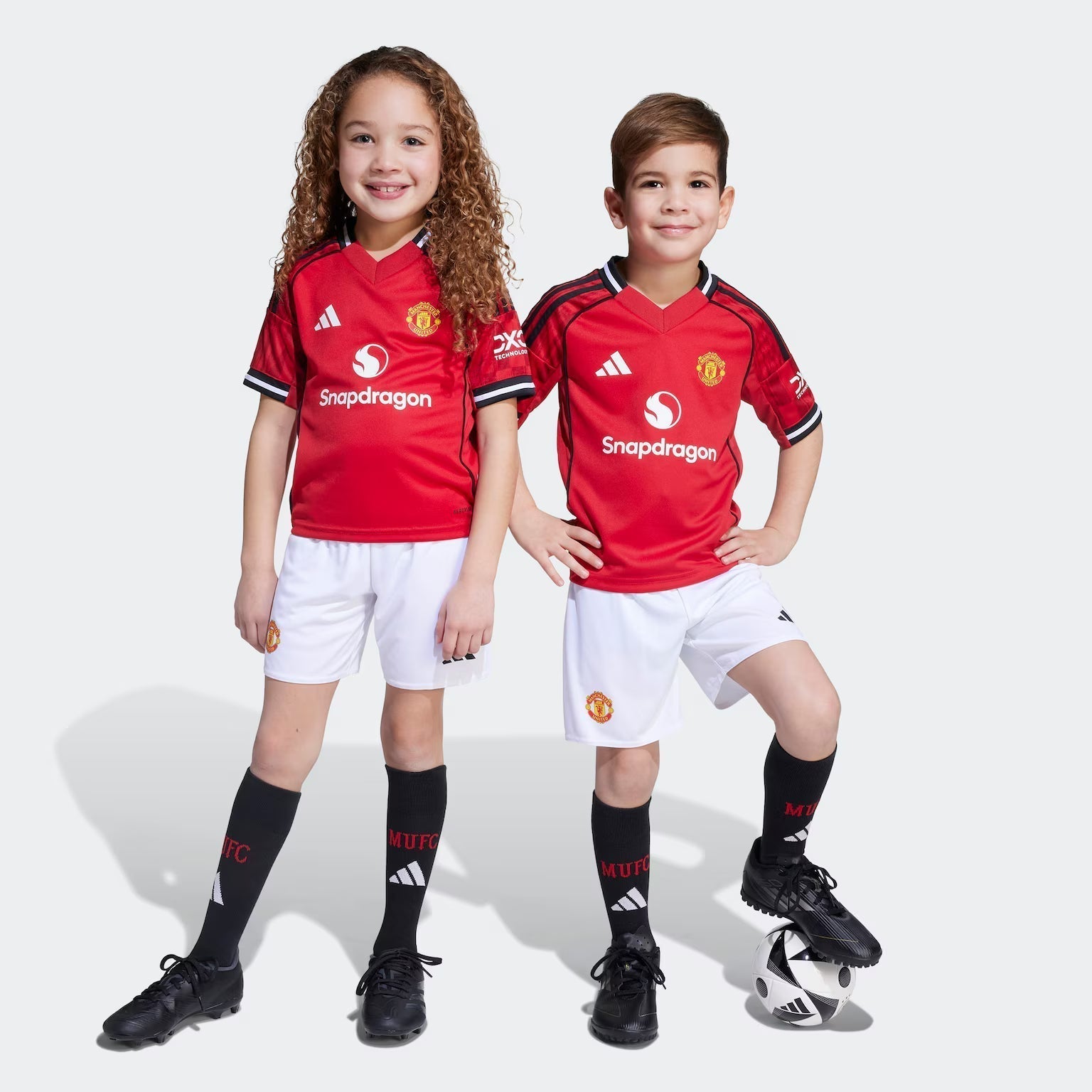 2025-26 Manchester United Home Kids Football Kit