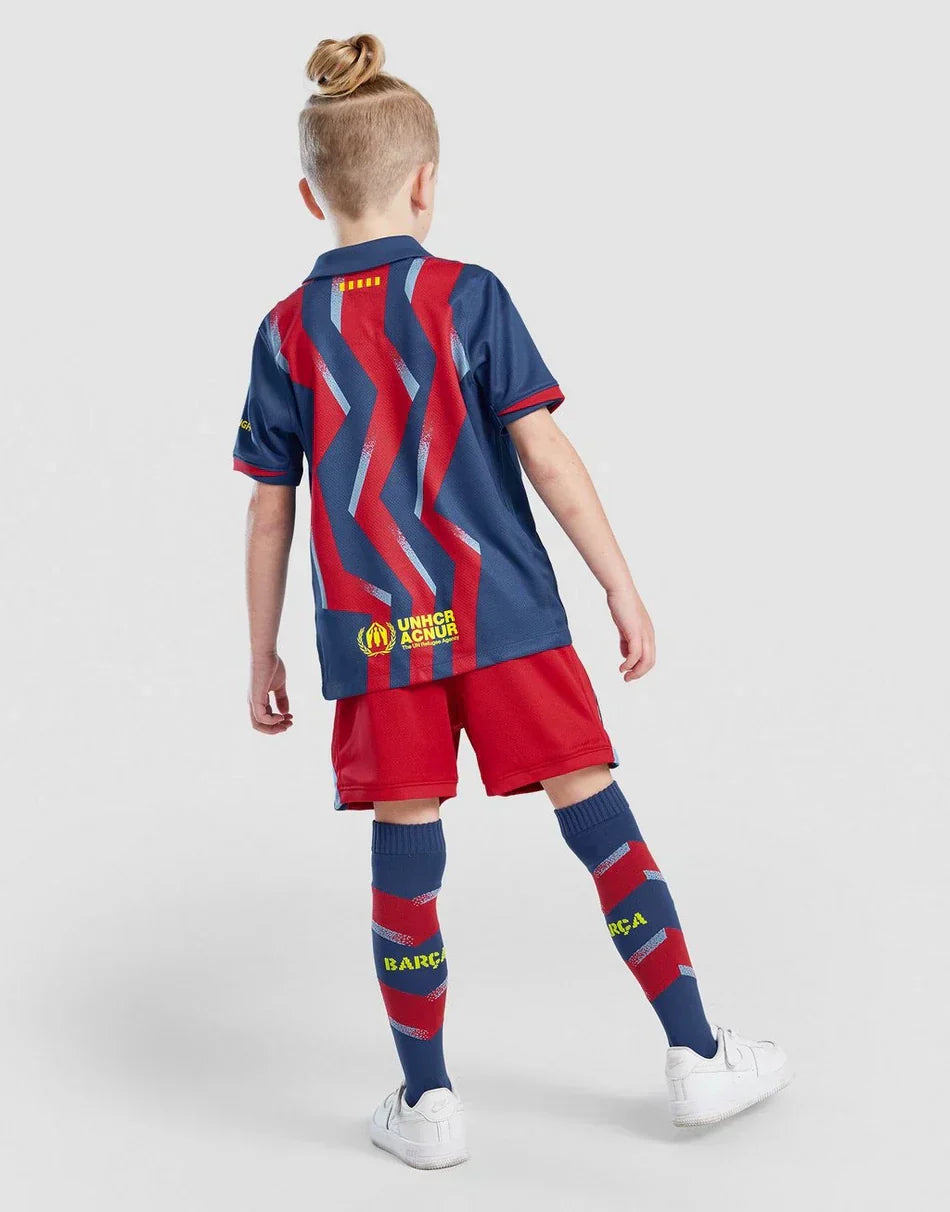 2025/26 FC Barcelona Fourth Kids Kit
