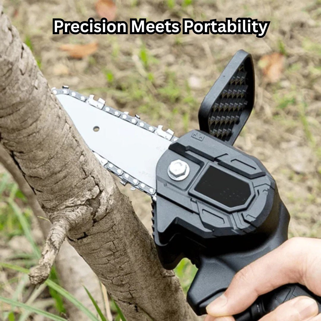 TrimPro – 4" Cordless Mini Electric Chainsaw for Gardening & Yard Work