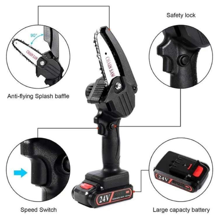 UltraSharp 24V Mini Chainsaw (Two Batteries)
