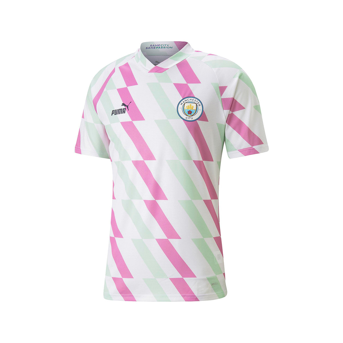 Manchester City Pre-Match Shirt Drop 2 - White/Green/Mauve Pop