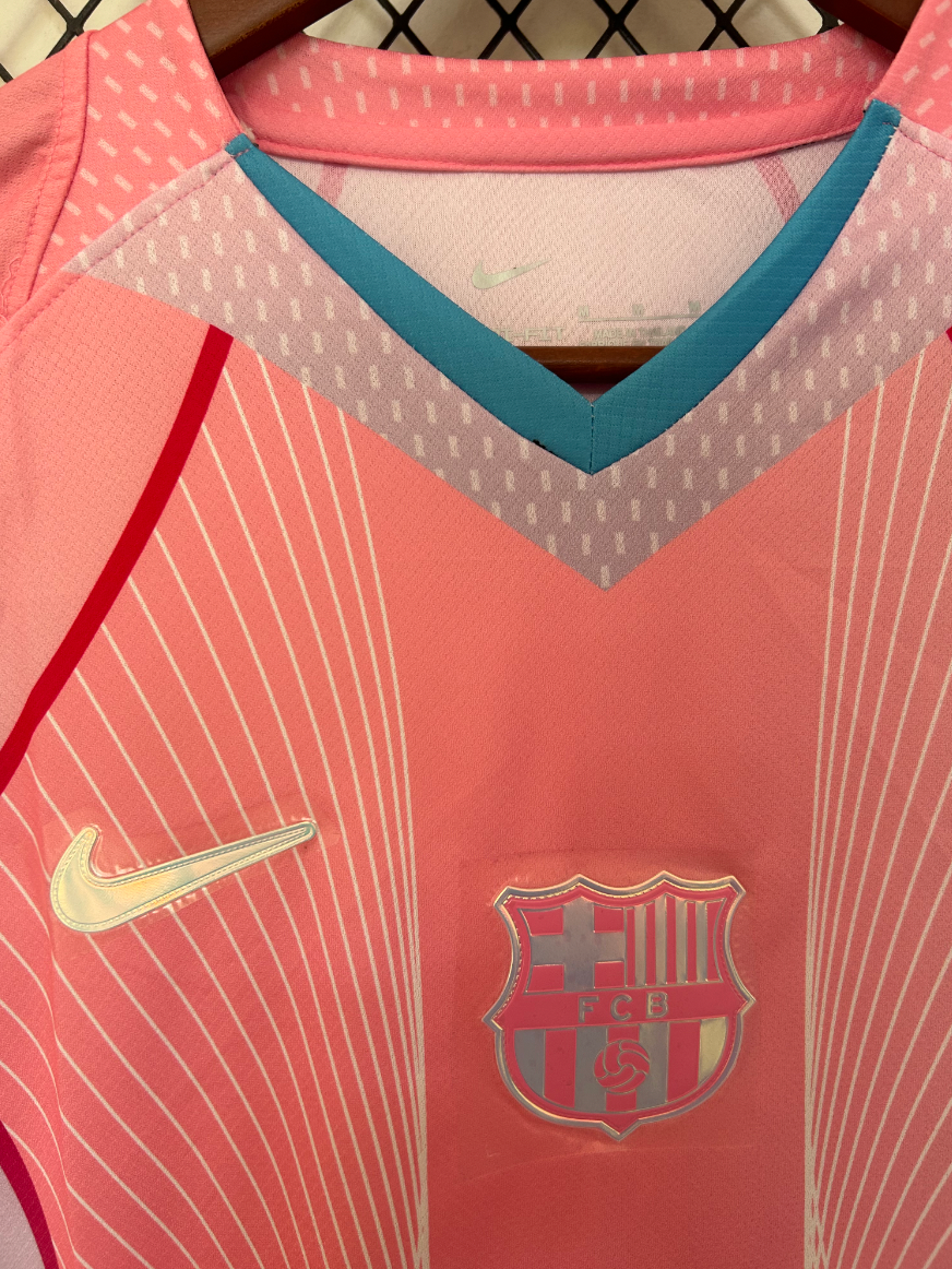 FC Barcelona 2025–26 Pink Kids Jersey