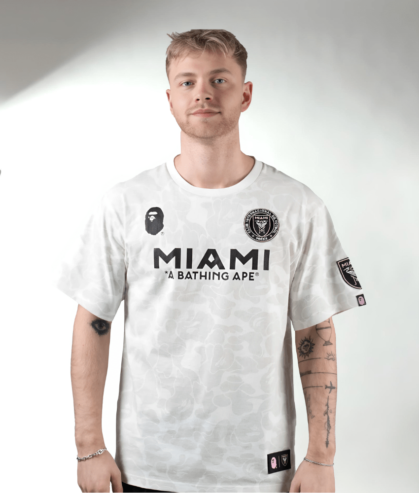 BAPE X INTER MIAMI 2023/24 WHITE CAMO SHIRT
