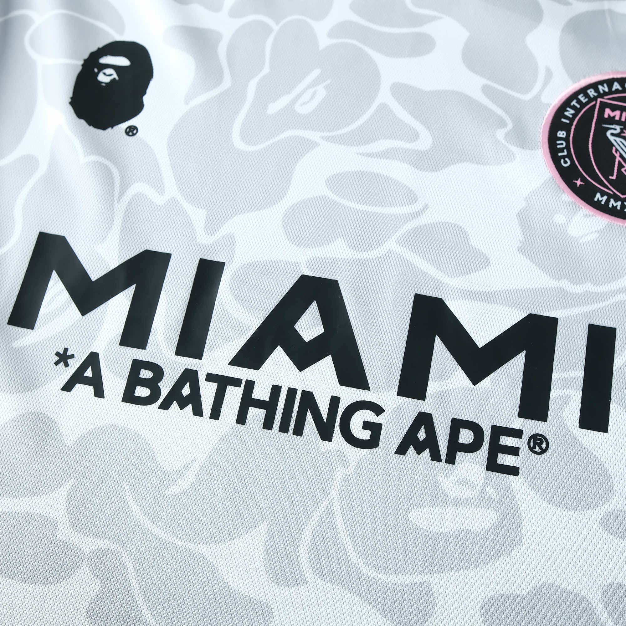 BAPE X INTER MIAMI WHITE CAMO SHIRT 2023/24