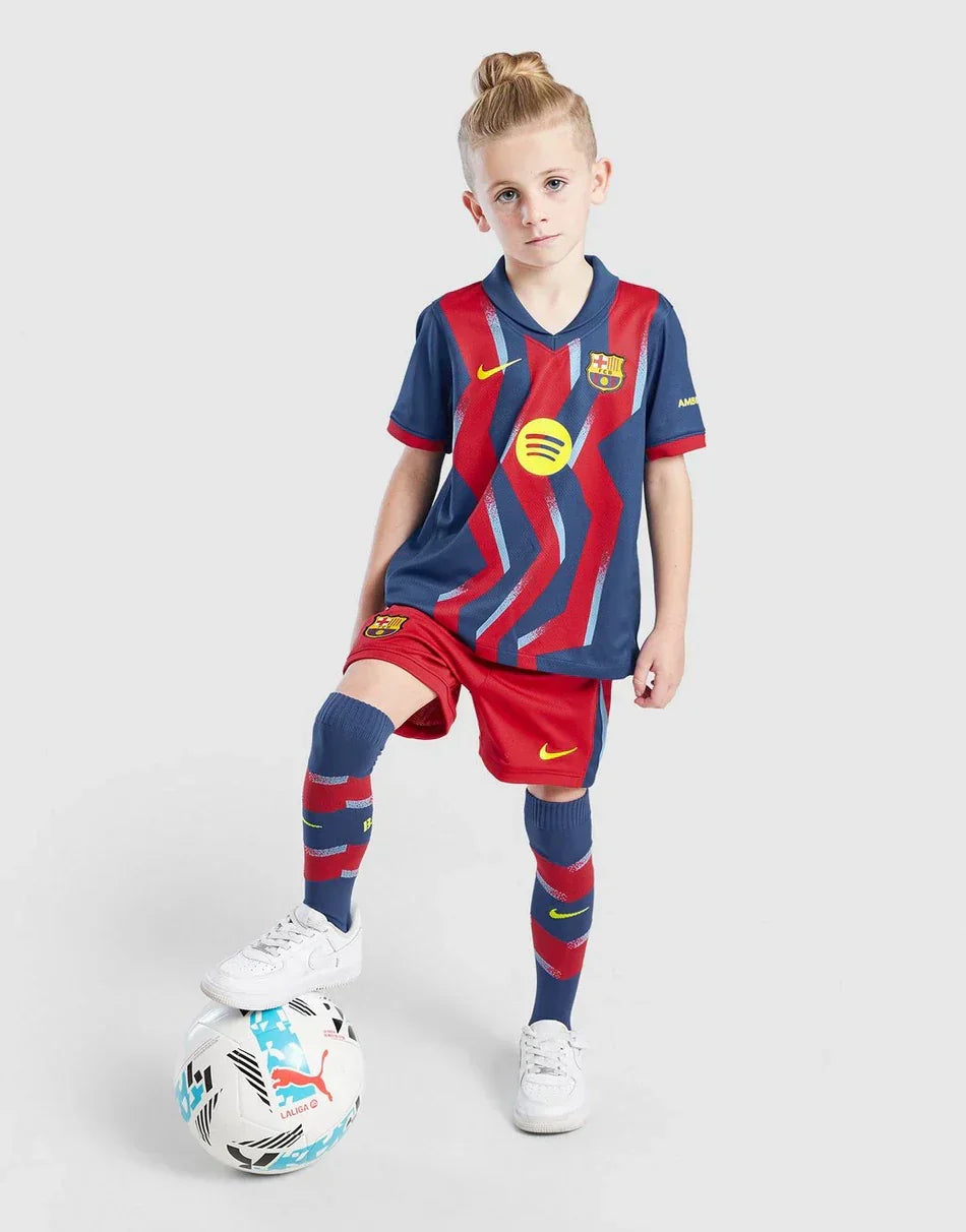 2025/26 FC Barcelona Fourth Kids Kit