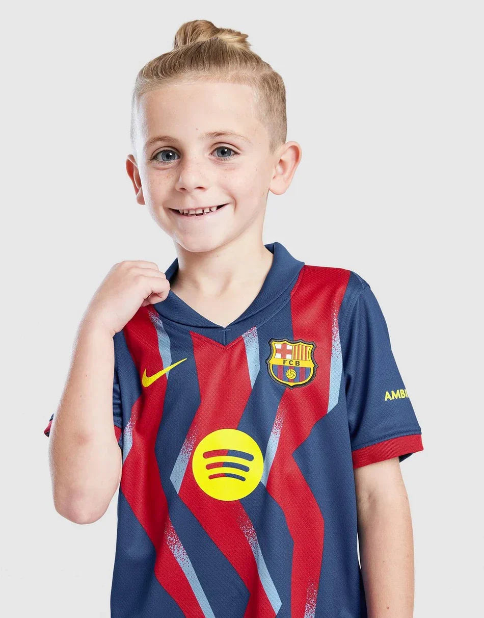 2025/26 FC Barcelona Fourth Kids Kit