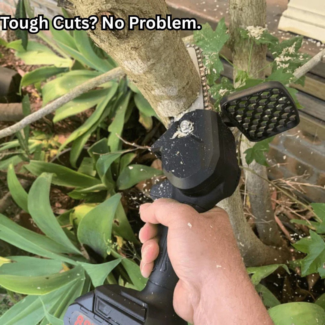TrimPro – 4" Cordless Mini Electric Chainsaw for Gardening & Yard Work